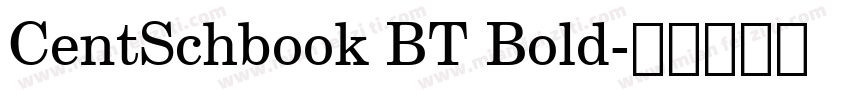 CentSchbook BT Bold字体转换